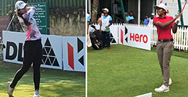 Neha Tripathi (left) chases Sneha in the Battle for the Hero WPGT Order of Merit
