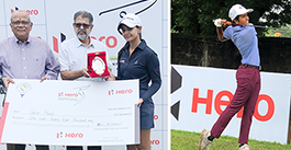 Seher Atwal gets her cheque after winning the 16th Leg of the Hero WPGT