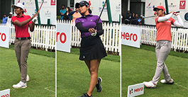 Day 1 - Co leaders - Sneha Singh, Seher Atwal and amateur Mannat Brar