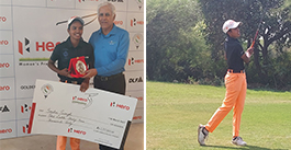 Sneha Singh receiving winners cheque and trophy from Mr. Ravi Grover-Director, Golden Greens