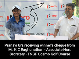 Ridhima Dilawari with her winning cheque